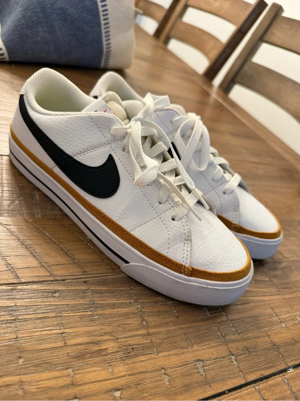 Nike Court Legacy Next Nature White Black Wheat Sneakers Women’s Size 8 - Picture 7 of 7